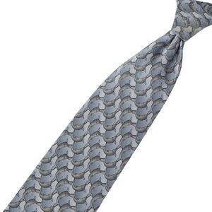 Nature Conservancy Men's 100% Silk Necktie‎ Marlin Silver/Soft Pink/Green
